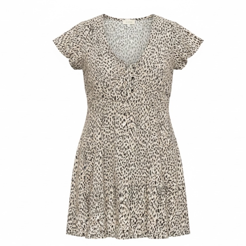 Bohme Cheetah Print Swing Mini Dress Size M Rayon